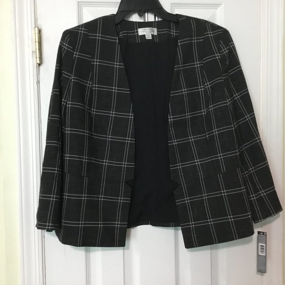 NWT TAHARI ASL Women's Collarless Jacket Size14P